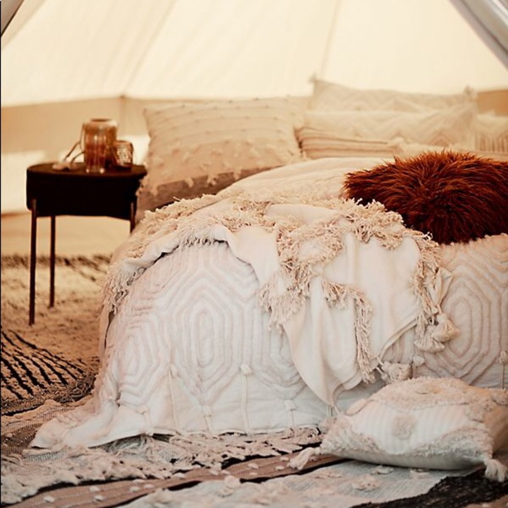 ANTHROPOLOGIE fringe throw